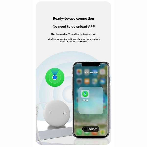 4 st GPS Tracker Nyckelhitta för IOS Svart