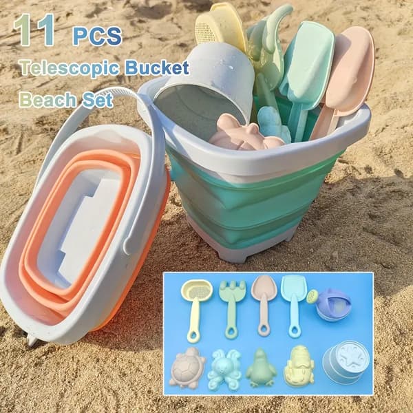 11-delt Strandlekesett – Perfekte Uteleker for Barn!