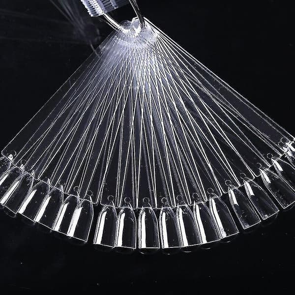 1 st lösnaglar transparent vit nagelkonstövningsdisplaydesign