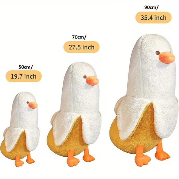 Søt Banan And Plysjpute - Myk Polyesterfylt Dyrleke White (50cm)