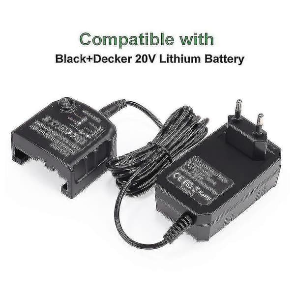 Batterilader for Black&amp;decker Li-ion, EU-plugg Lbx20
