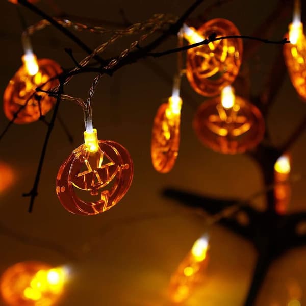 Halloween lyskæde, 3m 20led græskar, spøgelse og flagermus Halloween