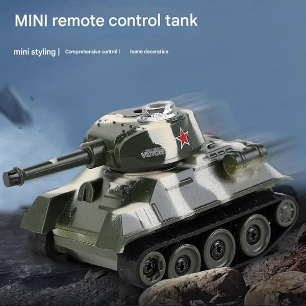 MINI RC Tankbil Trådløs Fjernkontroll Ladeleke Modellbil Barnegaver