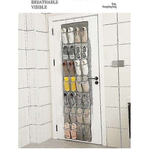 24-ficks dörrhängande skoförvaring, vit