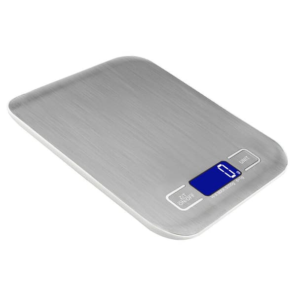 Smart digitalvåg med LCD-display kök rostfritt stål 5 kg multifunktionell matvåg silver