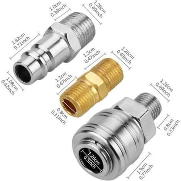 Lufttryksregulator Trevejsventil 175 psi 12 bar 1/4 tomme Lufttryksregulator til kompressor (Ny 3-vejsventil) DOPA