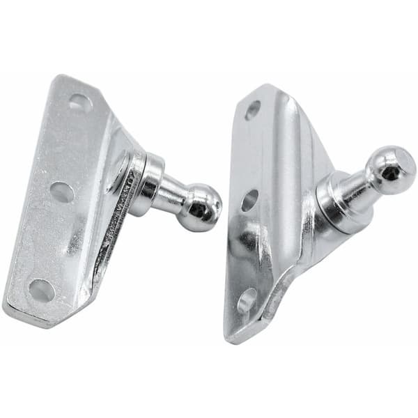 Par gasfjeder/stiver kuglestudsbeslag til 10 mm stål, model: sølv