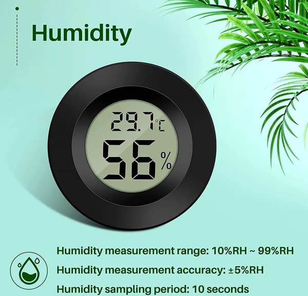 5 stk. mini termometer hygrometer termo-hygrometer temperaturmåler fugtighed