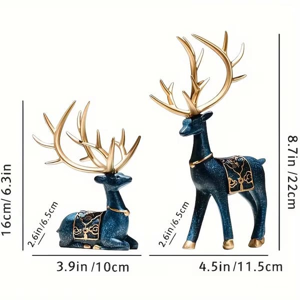 Elegant Reinsdyr Statue Sett (2 deler) - Samleobjekter med juletema 1PC