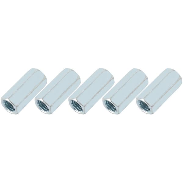 5 stk M12 x 40 lang stangmutter, sekskantmutter, avstandsgevind, festemidler (15mm)