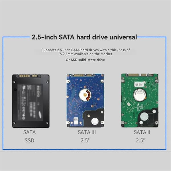 2,5-tommers bærbar harddisk boks Type-C interface bærbar desktop SSD mekanisk ekstern boks