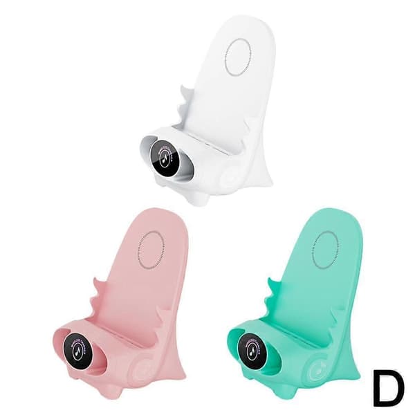 Mini Stol Trådløs Hurtiglader Multifunksjonell Telefonholderlader color:White