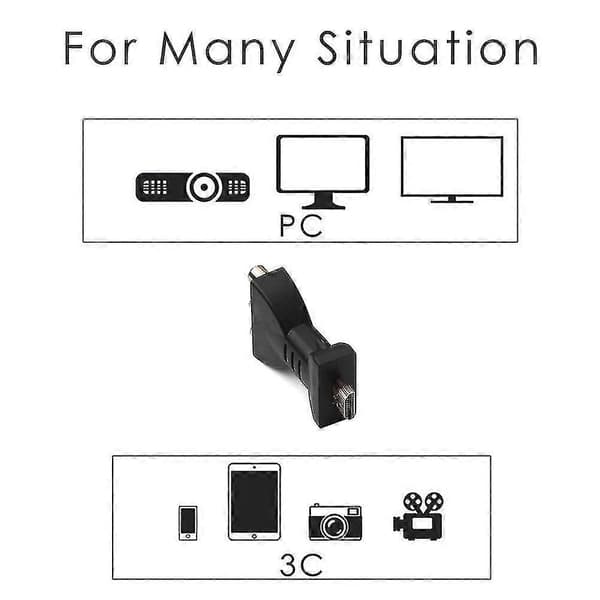 HDMI-kompatibel Han til 3 RCA Hun Komposit AV Audio Video Adapter Konverter til TV