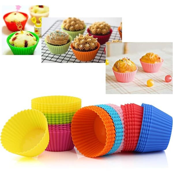 40 Muffinforme Genanvendelige Non-Stick Silikone Bageforme til Pyntning af Cupcakes og Kager