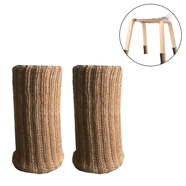 24 st Kaffefärgade Möbelstrumpor, polyester Stolsbensstrumpor Golvskydd