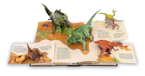 3D Encyclopedia Prehistorica Dinosaurs, Morsom Dinosaur Encyclopedia 3D Bilde Pop-up Bok Bursdagsgave til Barn size:B