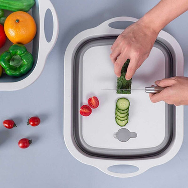 Plastik foldbare håndvaske, bærbare håndvaske grå