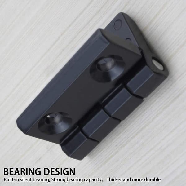 Foldbare hængsler - 4 stk. Hardware Dørhængsler til Husholdningsskabsdør, Zink Legering, Sort, 60 * 60 * 6mm