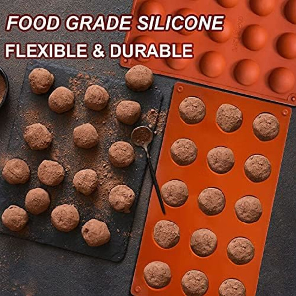 15-håls halvsfärisk silikonform, non-stick, 2 2PC
