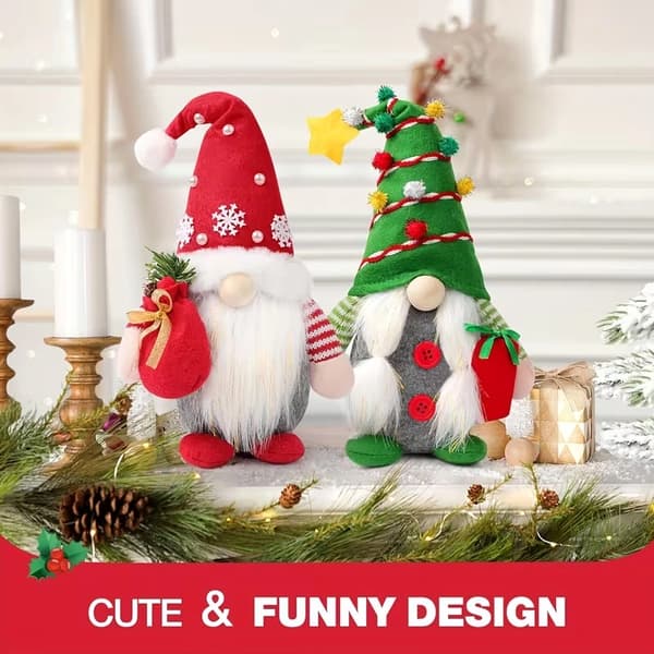 2 stk. Julegnome Ornamenter Julepynt