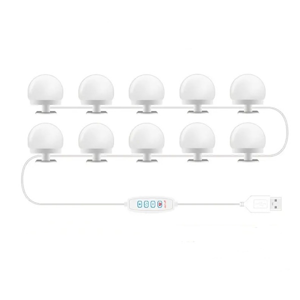 Makeup front cover, LED-belysning, Varme, belysning, USB-lampe