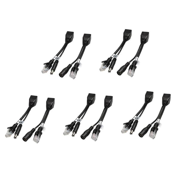 10 st (5 par) POE Splitter POE Switch POE-kabel