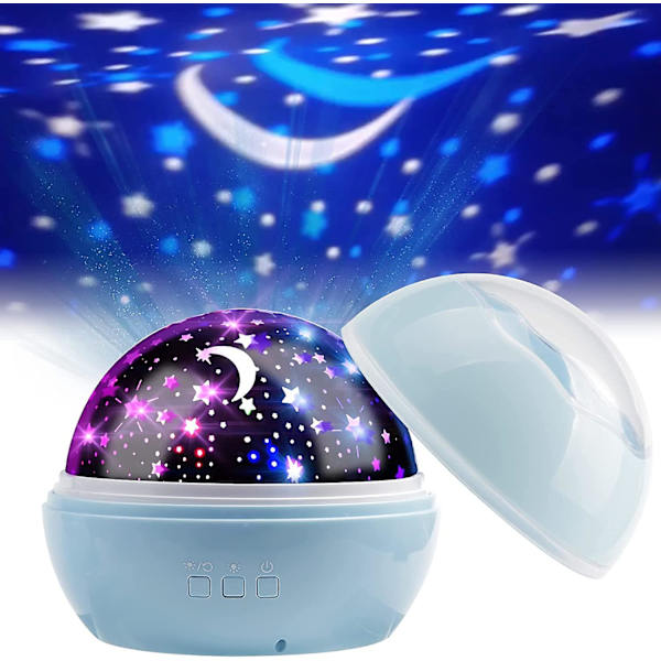 Led-projektori lapsille. Vauvan valaistuspeli. Valtameri. Tähdet. Pyörii. USB-kaapeli
