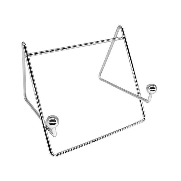 Rustfrit stål stående kogebogsstativ køkken display rack sølv kogebogsholder multifunktionel avis hylde pladsbesparende praktisk køkken