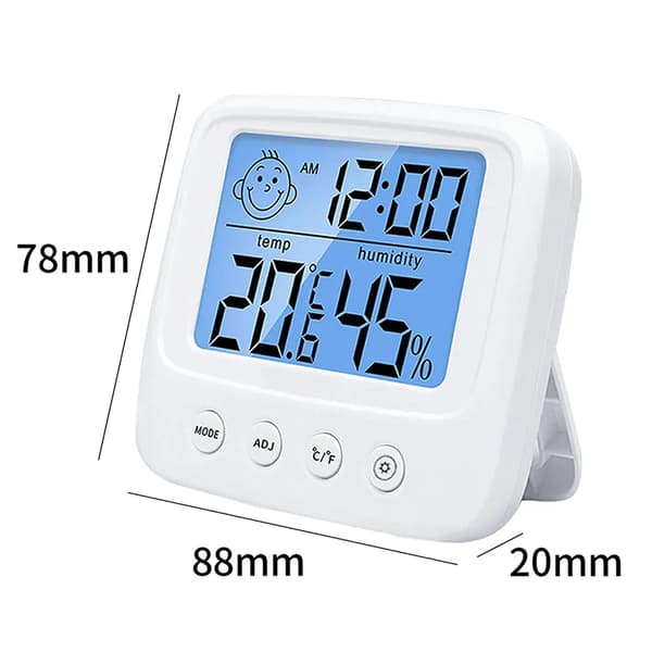 2 stk. termometer for innendørs bruk, romtermometer digitalt innendørs, LCD intelligent hygrometer
