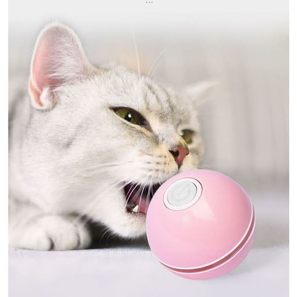 Indendørs kattelegetøj, interaktive kattebolde og LED-lys kattelegetøj - pink