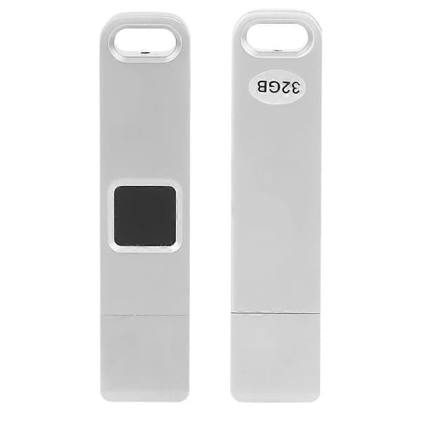 32GB USB-minne med fingeravtryckssäkerhet, krypterad U-disk för PC-dataskydd och lagringslösningar