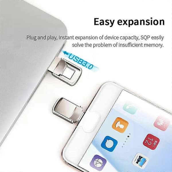 2TB &amp; 1TB USB-C Flash Drives - Portable High-Speed Thumb Drives