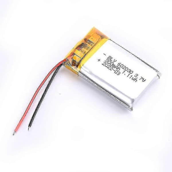 3.  7v 300mah Li-ion Batteri 602030 Litium Polymer Uppladdningsbart Batteri