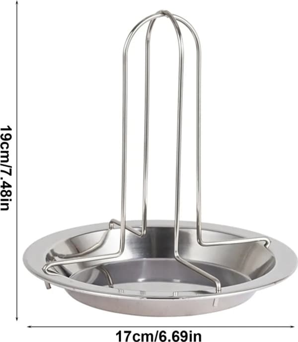 Kyllingeholder Kyllingesteg Rustfrit Stål Kyllingestegerstativ Sammenklappelig Non-Stick Vertikal Kyllingeholder