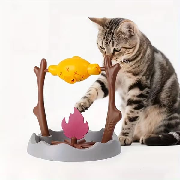 Sød katte slow food bageplade, stænktæt kæledyrsgave, kattefoder dispenser legetøj 1PC