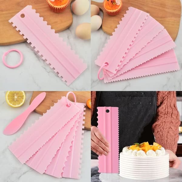 Deigskrape 4-pakning Plastkake Pizza Kake Deigkutter Deigkutter for dekorering av kakebaking Brød Pizza Deigkutter