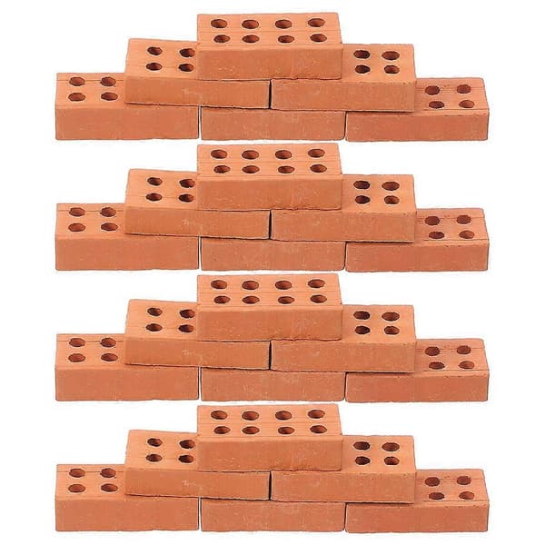 100 stk. Miniature Mursten til DIY Små Mursten til Modelhuse, Slotte &amp; Håndværksprojekter