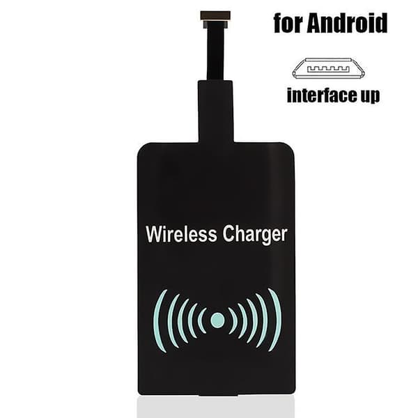Qi-adapter – Trådløs mottaker for lading til Micro-USB – Svart