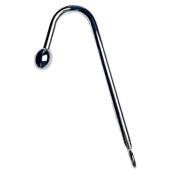 Analkrog i rustfrit stål med enkelt kugle - Buet metalkrog til voksne size:M