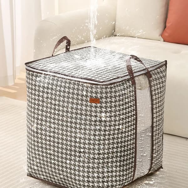 2-pack stora förvaringsväskor, hopfällbara förvaringsväskor med fönster (140L + 180L)