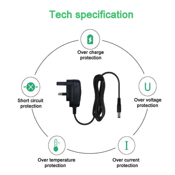 9V myVolts erstatningsstrømforsyning kompatibel med VTech V.Smile spilsystem