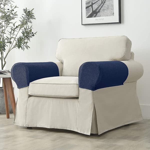 2 stk. Jacquard Stretch Sofa Lænestol Armlænsbetræk Skridsikker Møbelbeskyttelse
