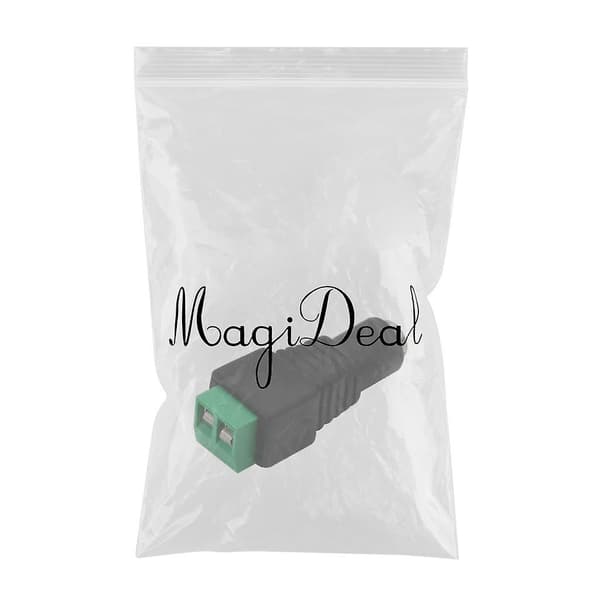 1 Styk DC Strømstik Tønde Hun Adapter Stik Terminal Sort