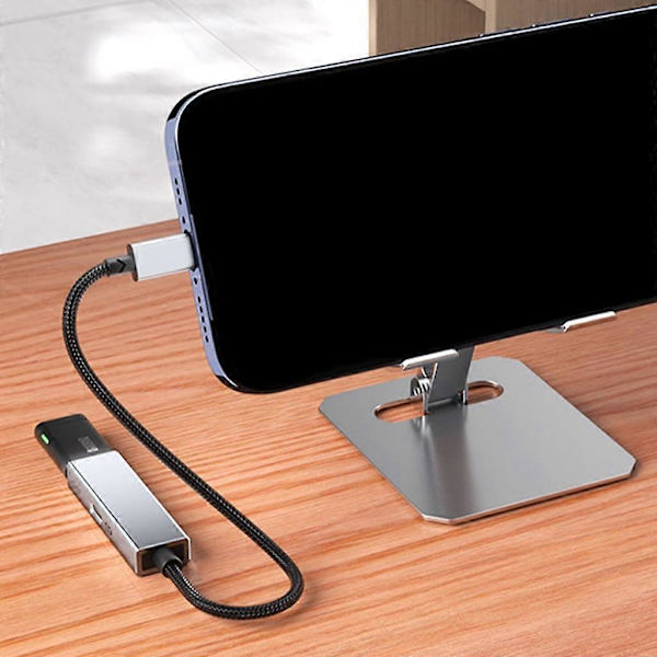 USB C til USB Adapter 2 i 1 3.2 Gen 1 5Gbps Hurtig Dataoverførsel USB C Han til USB Konverter til Telefoner Grå