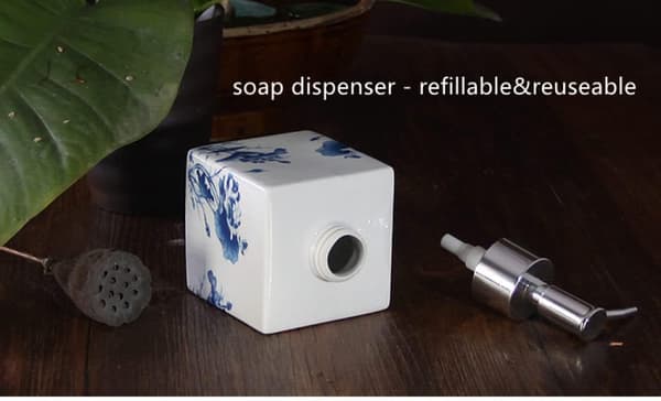 Keramisk emulsjon såpedispenser med pumpe White