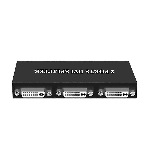 DVI Splitter 1X2 Switch Switcher Extender Adapter 1 DVI-D Input og 2 DVI-D Output Dual Display til