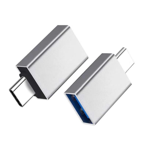 USB C til USB 3.0 Adapter Type C Hann til USB Hunn OTG Konverter for Laptop Telefon Sølv