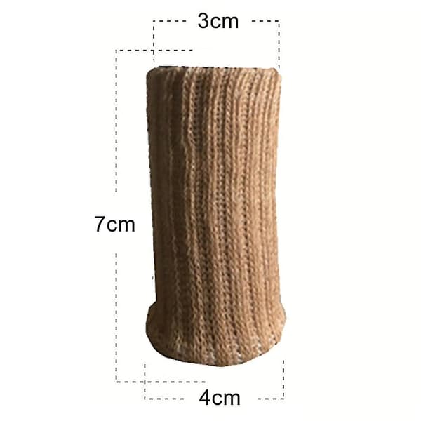 24 stk. kaffefargede møbelsokker, polyester stolbensokker gulvbeskytter