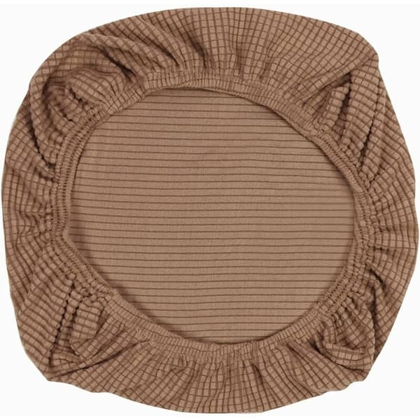 Elastiske og vaskbare setetrekk i spandex for kontorstoler, spisestoler, bar, bryllupsfestdekorasjon (brun) - Longziming