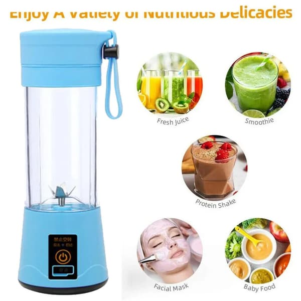 380ML Mini Smoothie Mixer Portabel Elektrisk Maker Stativ Mixer Blender Smoothie Maskin (Blå)